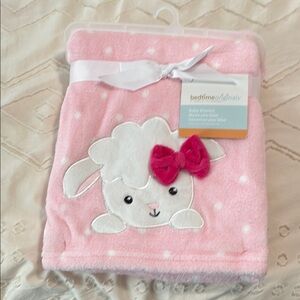 Pink Baby Blanket with Bow by